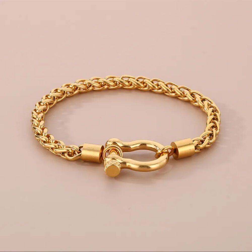 18K Horseshoe Gold Plated Bracelet